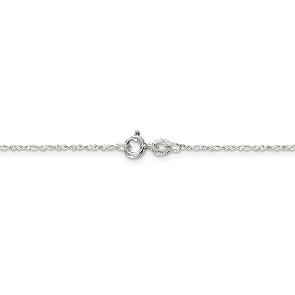 0.5mm, Sterling Silver, Twisted Serpentine Chain, 20 inch