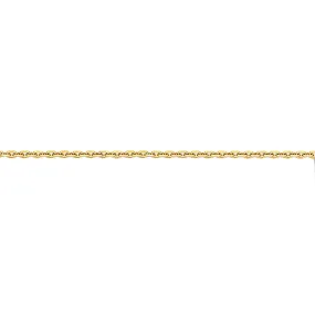 0.95mm 14k Yellow Gold Diamond Cut Cable Chain Necklace