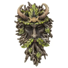 11" Greenman Wall Plaque - Triple Moon