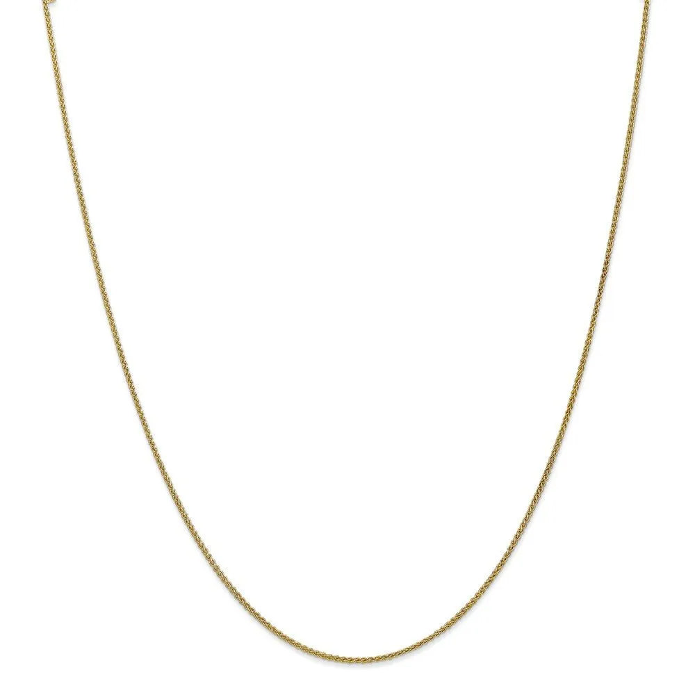 1.25mm 10k Yellow Gold Solid Spiga Chain Necklaces