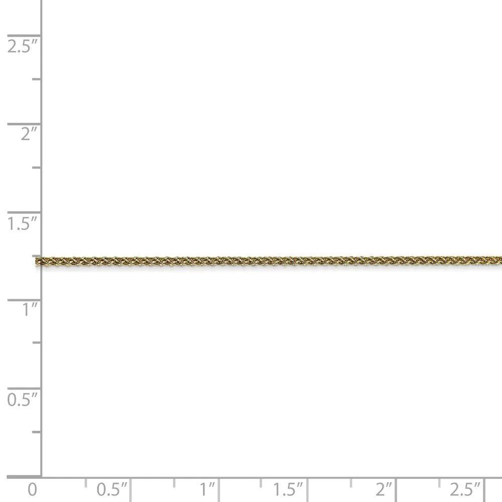 1.25mm 10k Yellow Gold Solid Spiga Chain Necklaces