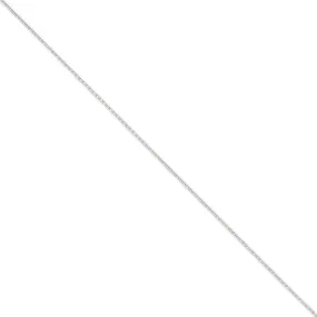 1.4mm, 14k White Gold, Diamond Cut Cable Chain Anklet