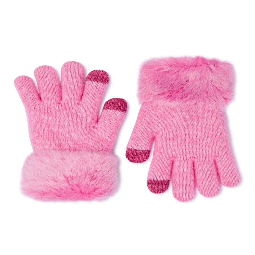 2-Piece Wonder Nation Girls Fashion Hat and Gloves Set