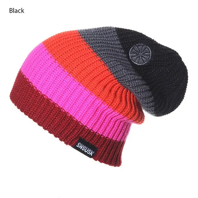 2020 Men Women Warm caps Winter Hats Knitting Skating Skull Caps Turtleneck Beanies Ski Hat Snowboard Cap