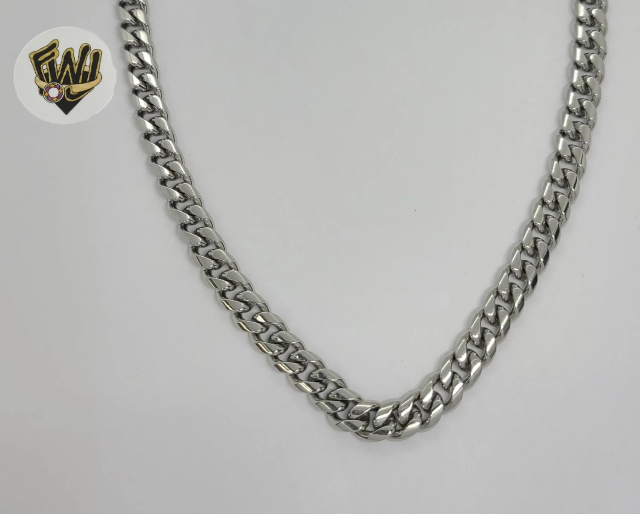 (4-3275-S) Stainless Steel - 8mm Curb Link Chain.