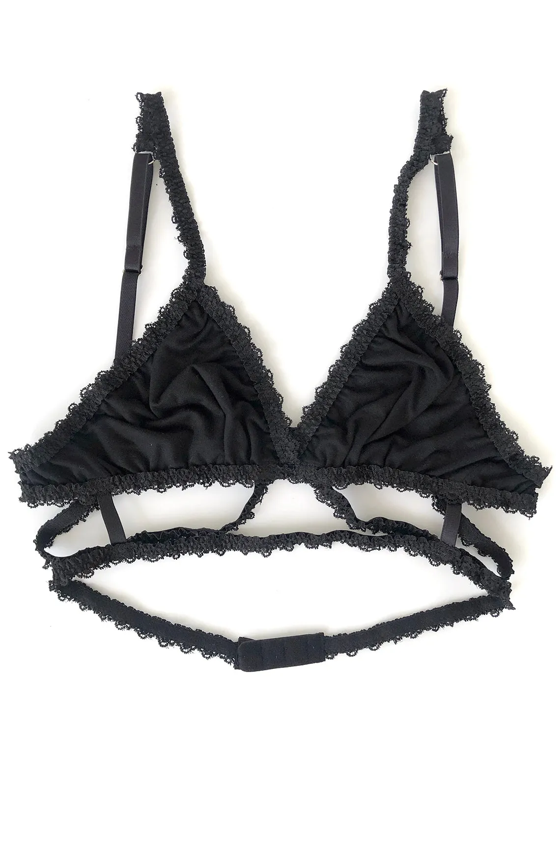 Adorella Bralette in Black Tencel Modal Jersey