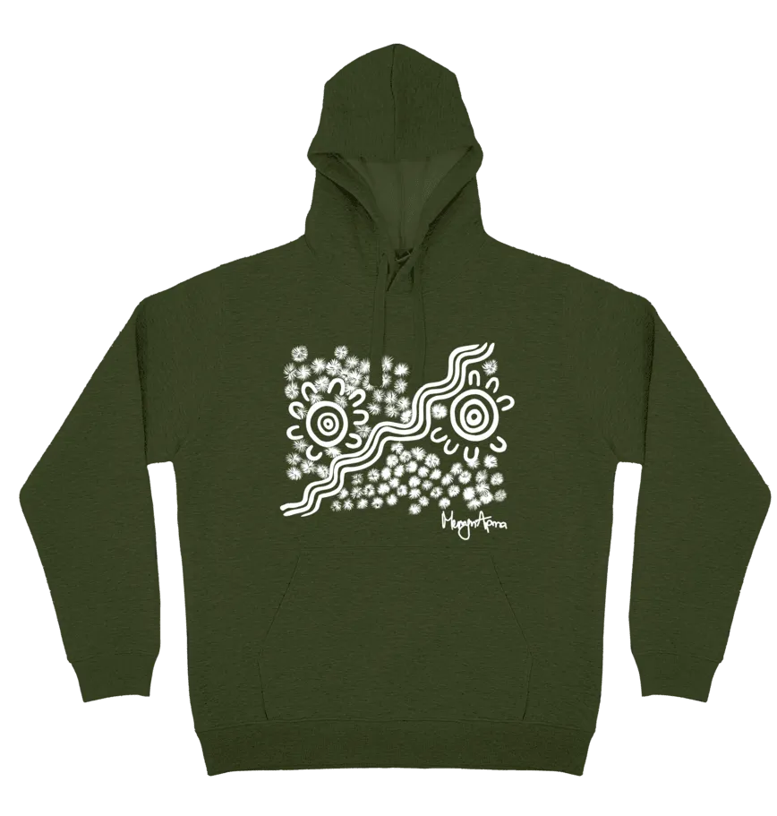 Adults Cozy Hoodie - Women Amongst The Spinifex By Merryn Apma