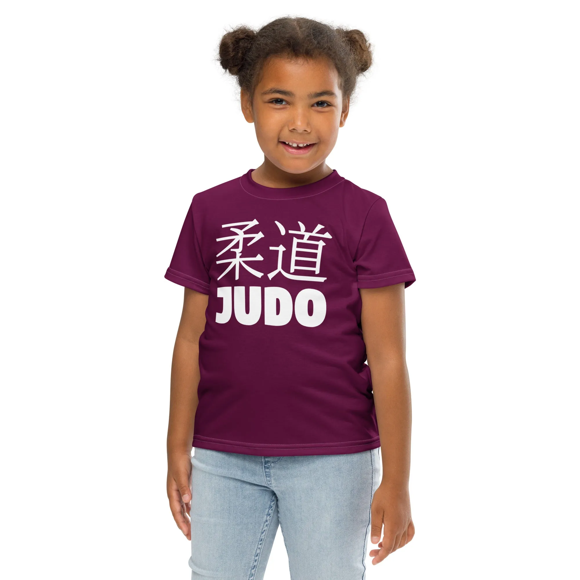 Adventure-Ready: Girl's Short Sleeve Classic Judo Rash Guard - Tyrian Purple