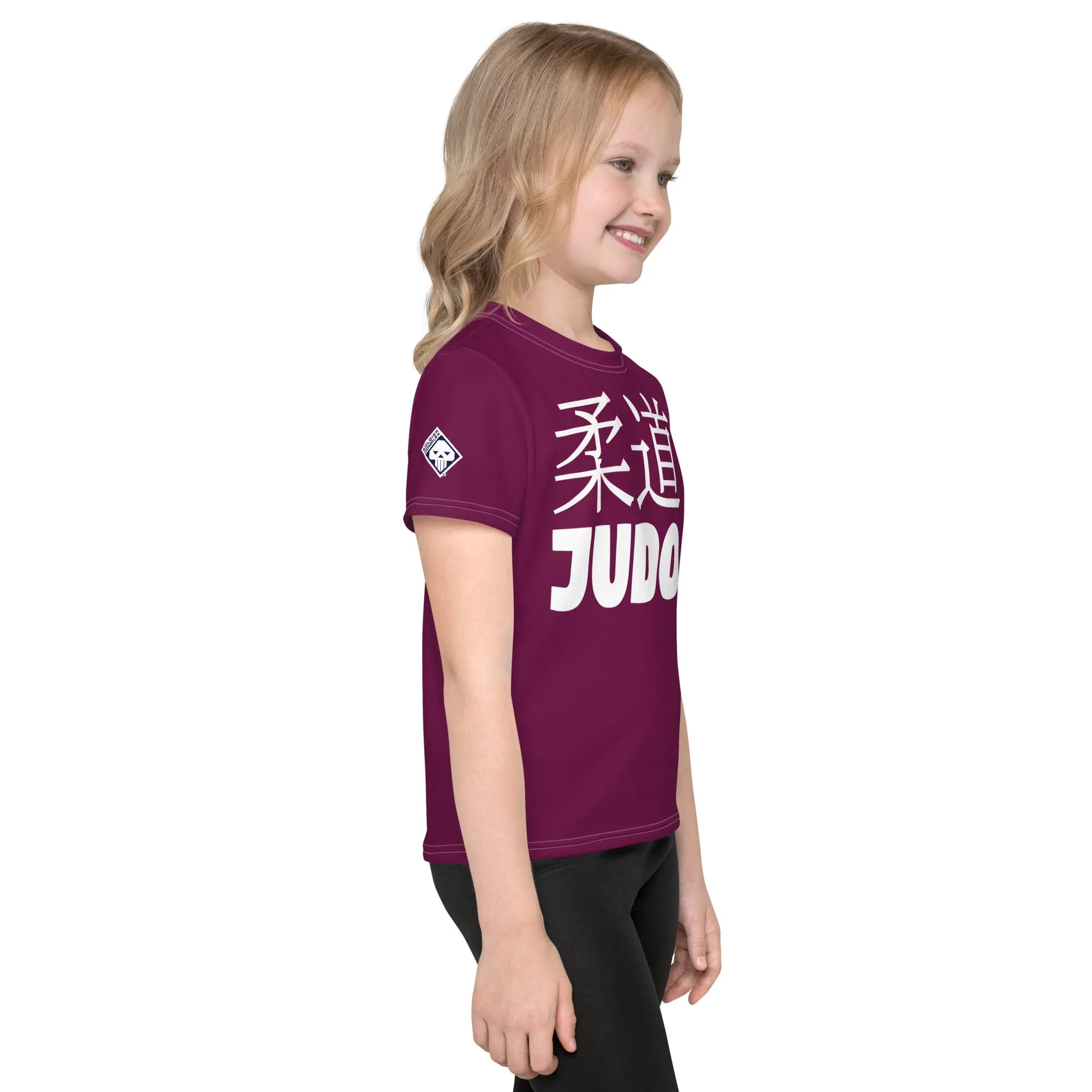 Adventure-Ready: Girl's Short Sleeve Classic Judo Rash Guard - Tyrian Purple