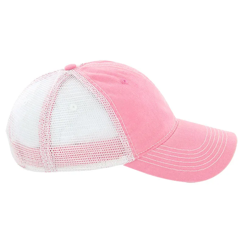 AHEAD Bubblegum/White Pigment Dyed Mesh Cap