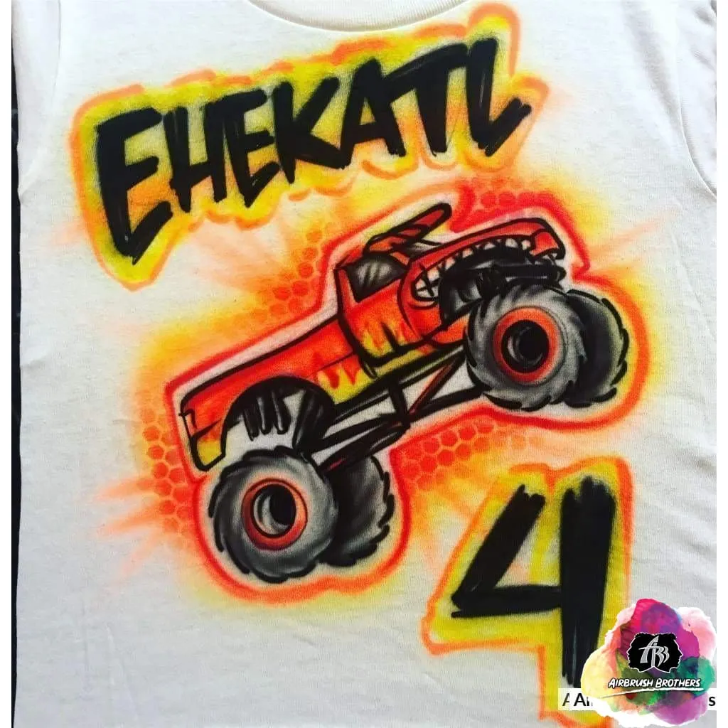 Airbrush El Toro Loco Monster Truck Shirt Design