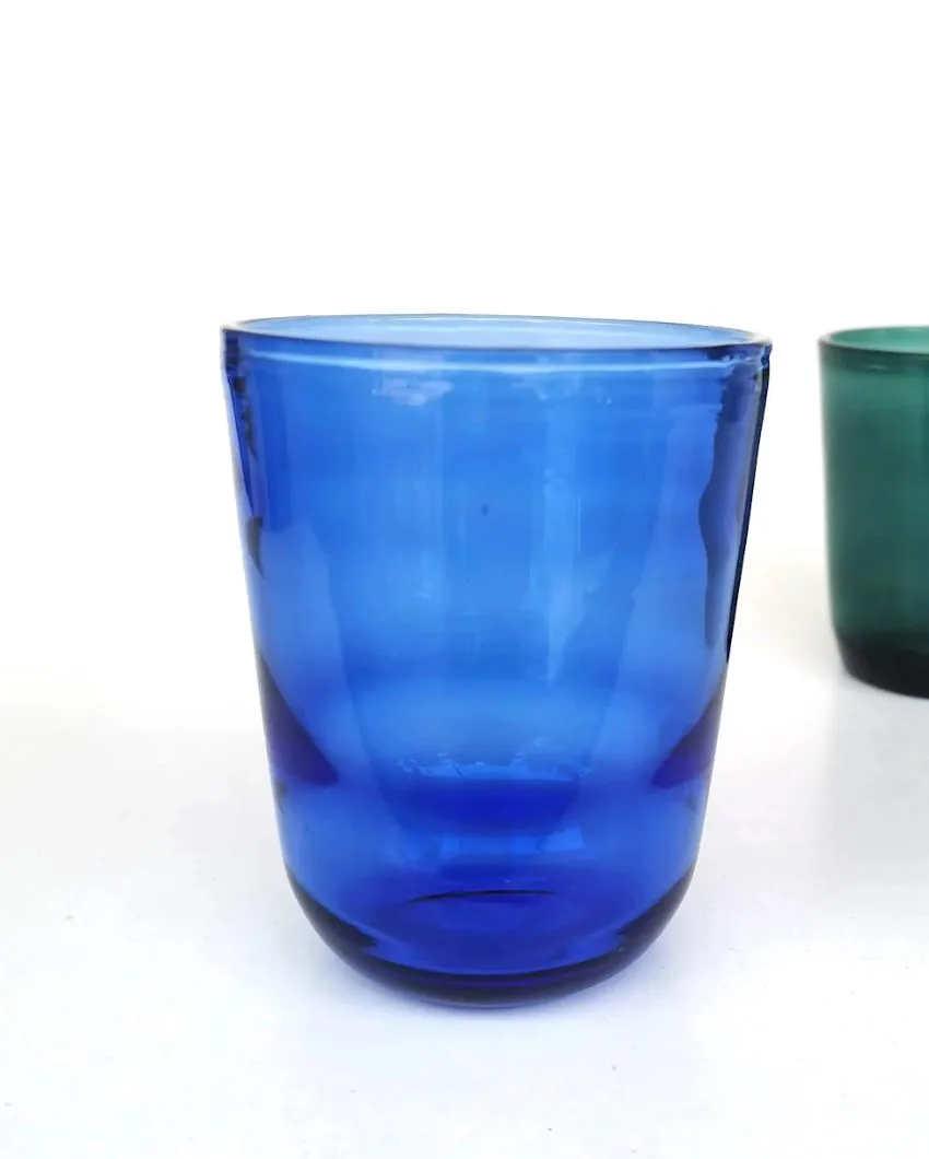 Alchemy Single Glass Handmade Tumbler Whiskey Glass  | Multiple Colors | 3 x 4 inches