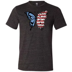 American Flag Butterfly Shirt Unisex