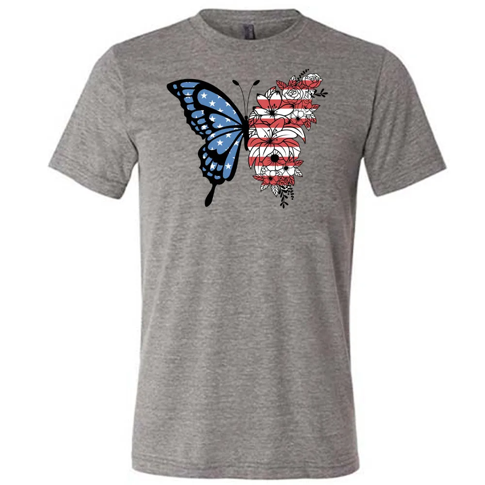 American Flag Butterfly Shirt Unisex