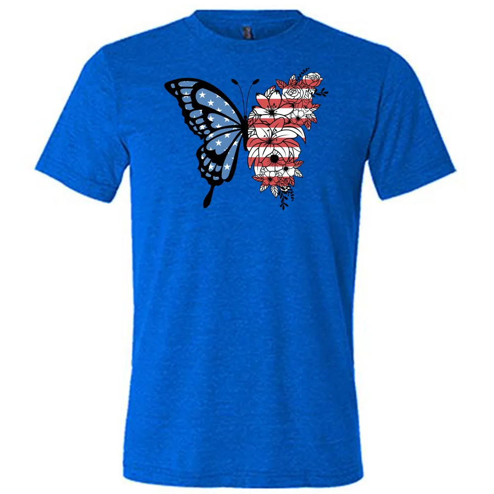 American Flag Butterfly Shirt Unisex