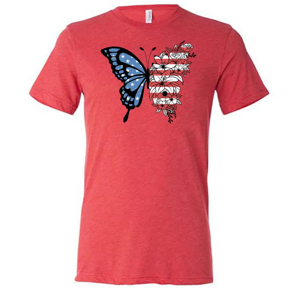 American Flag Butterfly Shirt Unisex