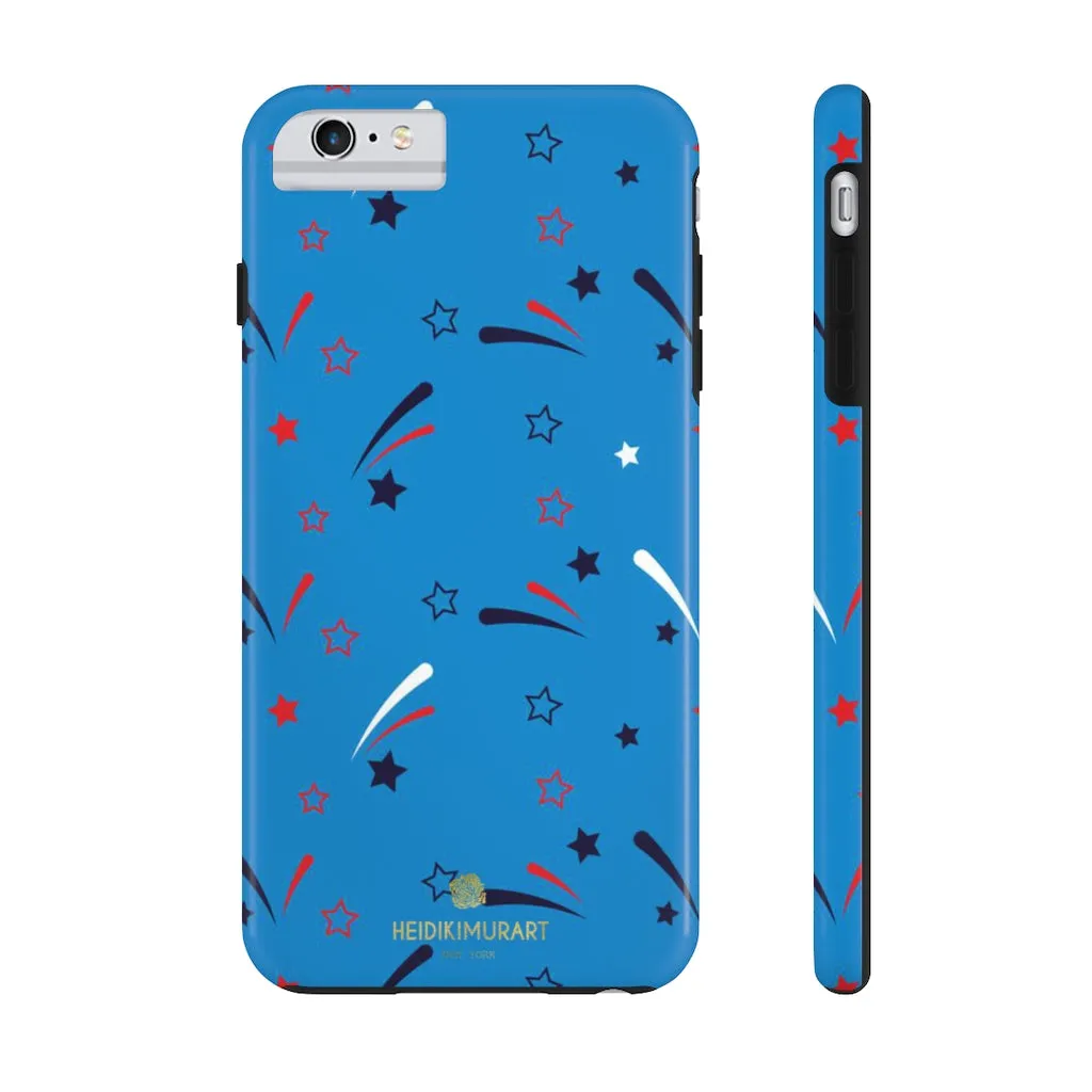 American Patriotic Print Phone Case, July 4th Blue Case Mate Tough Phone Cases-Made in USA