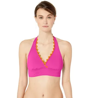 Anne Cole Women's Ric Rack Halter Bikini Top, New Pink, XS