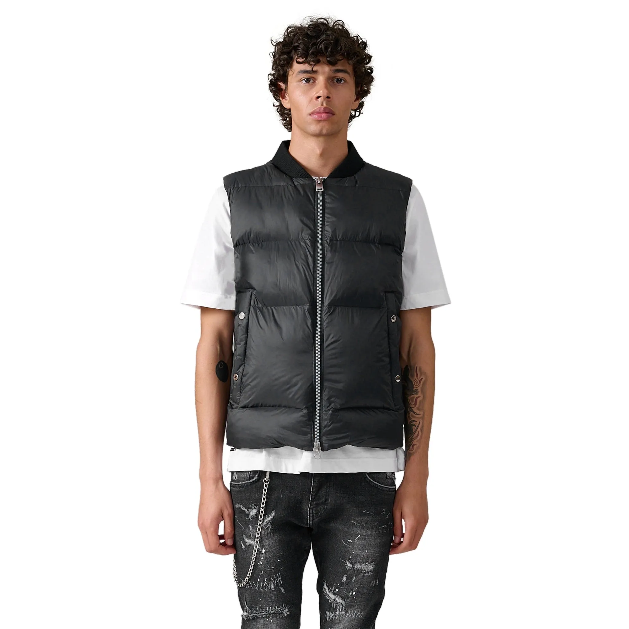 Azat Mard Puffer Black Gilet