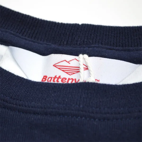 Battenwear – Rugby T-shirt – White and Navy Stripe