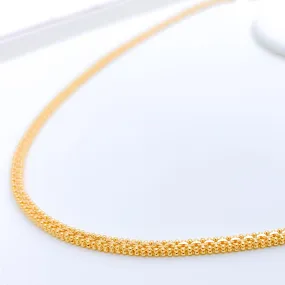 Beaded Square 22k Gold Chain - 26"