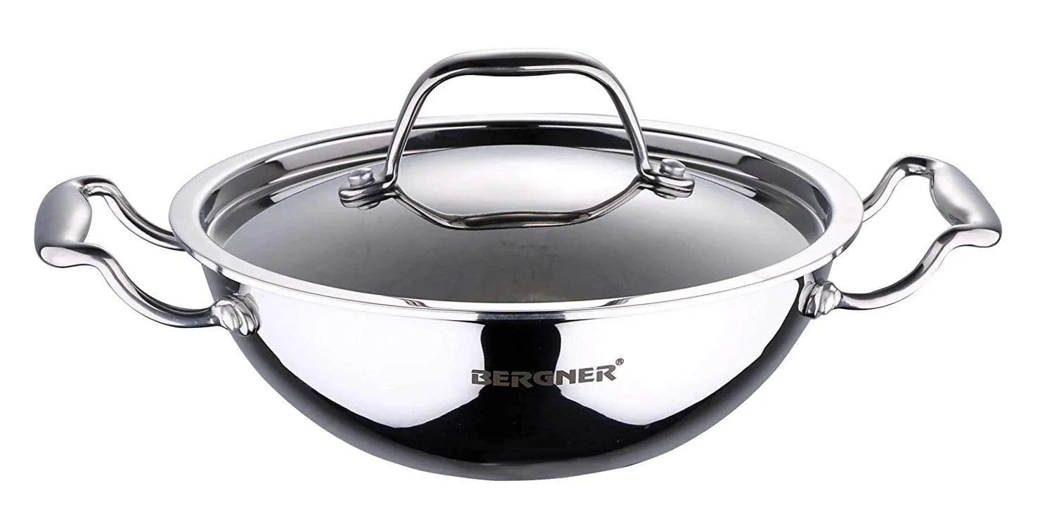 Bergner Argent Triply Stainless Steel Kadai