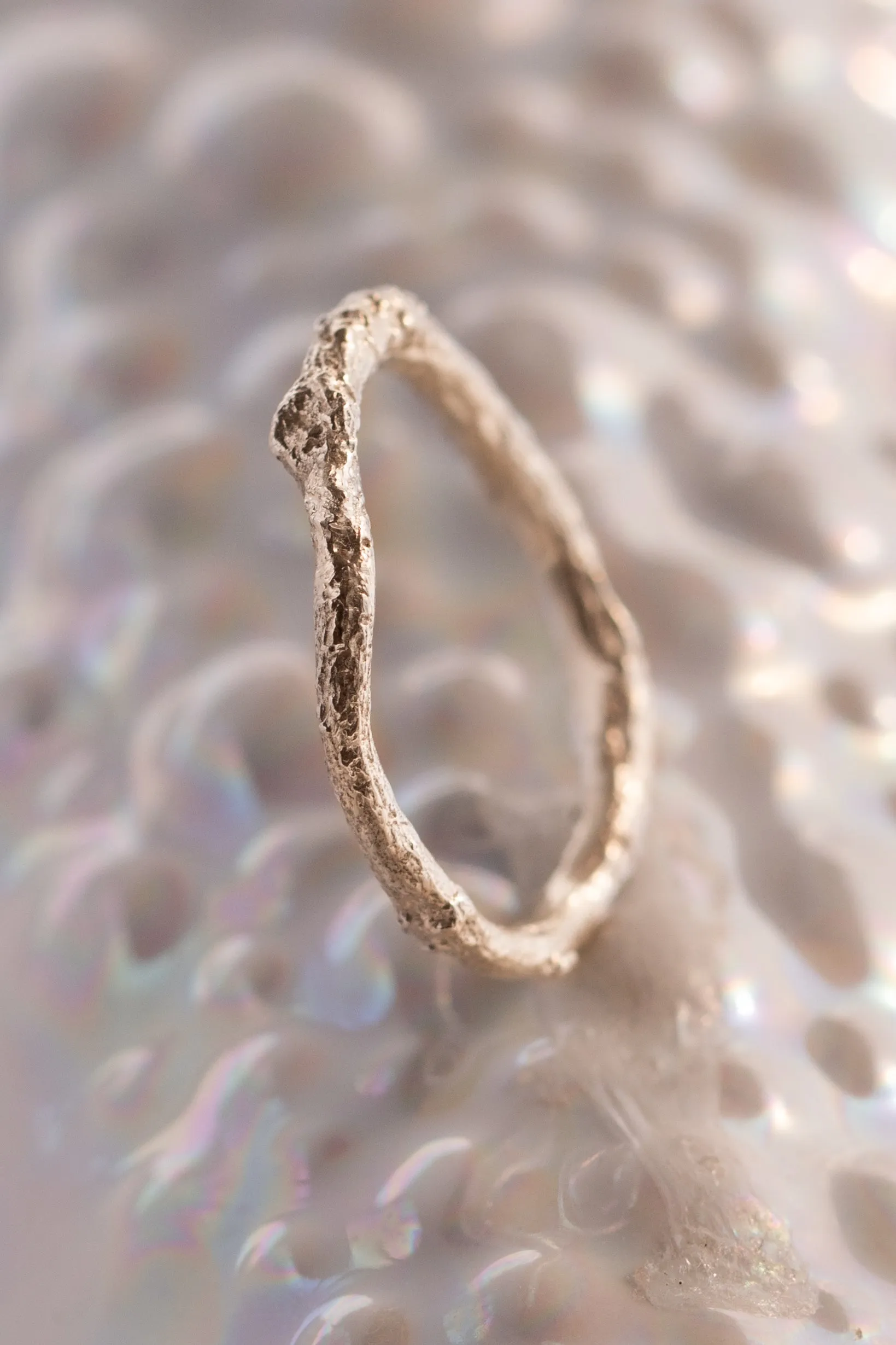 Bermuda Textures ~ Cedar Twig Gold Ring