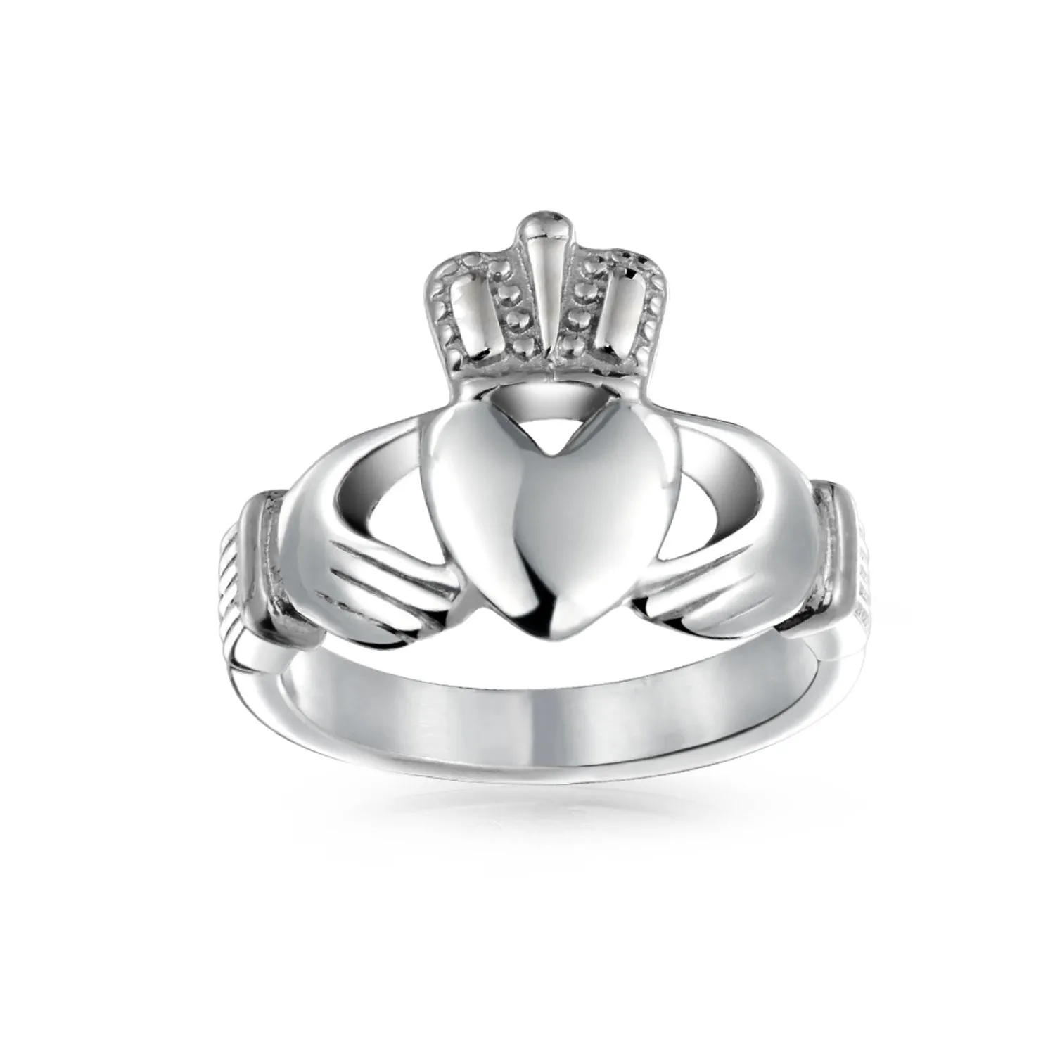 BFF Celtic Irish Friendship Couples Claddagh Ring Stainless Steel