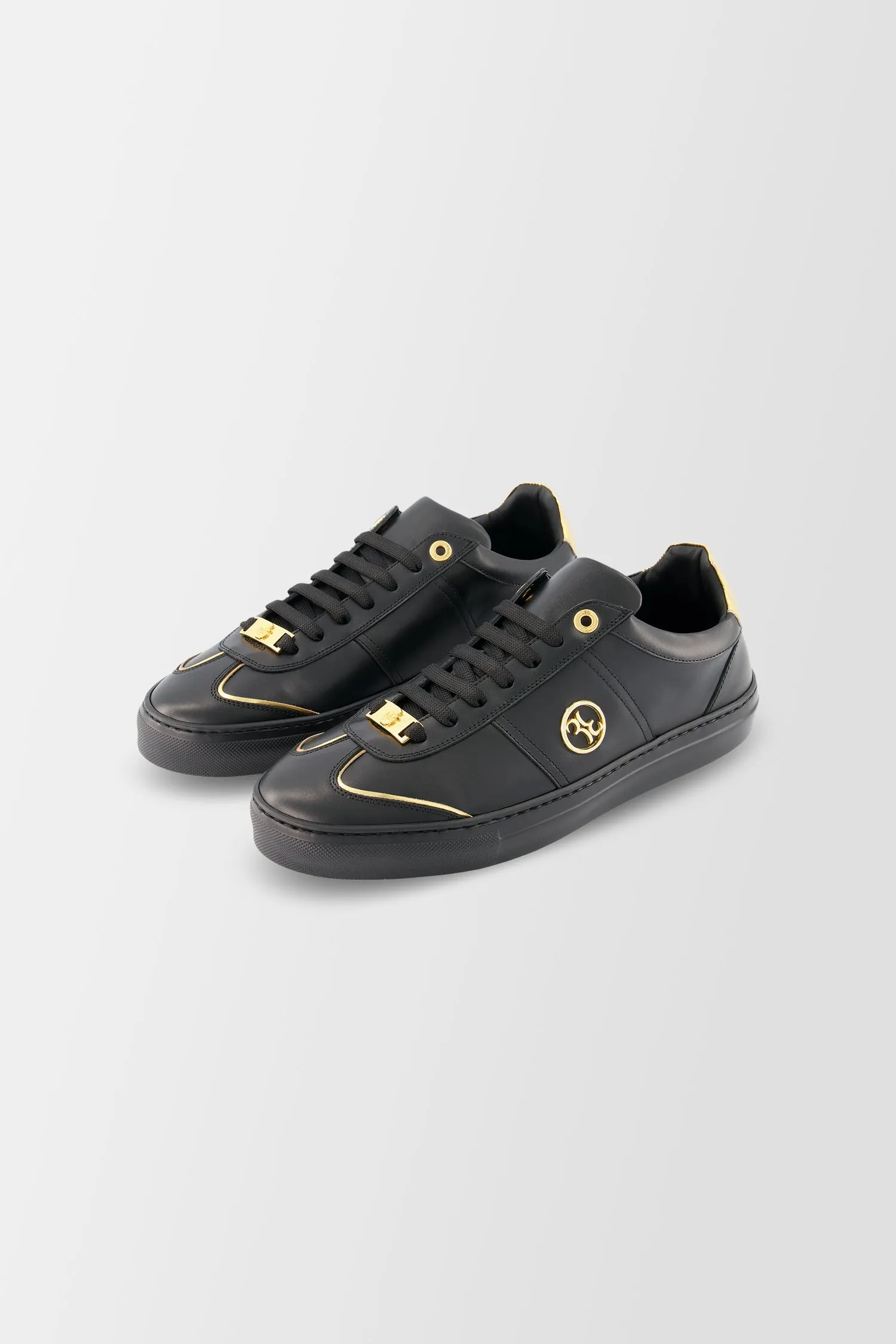 Billionaire Black/Gold Sneakers