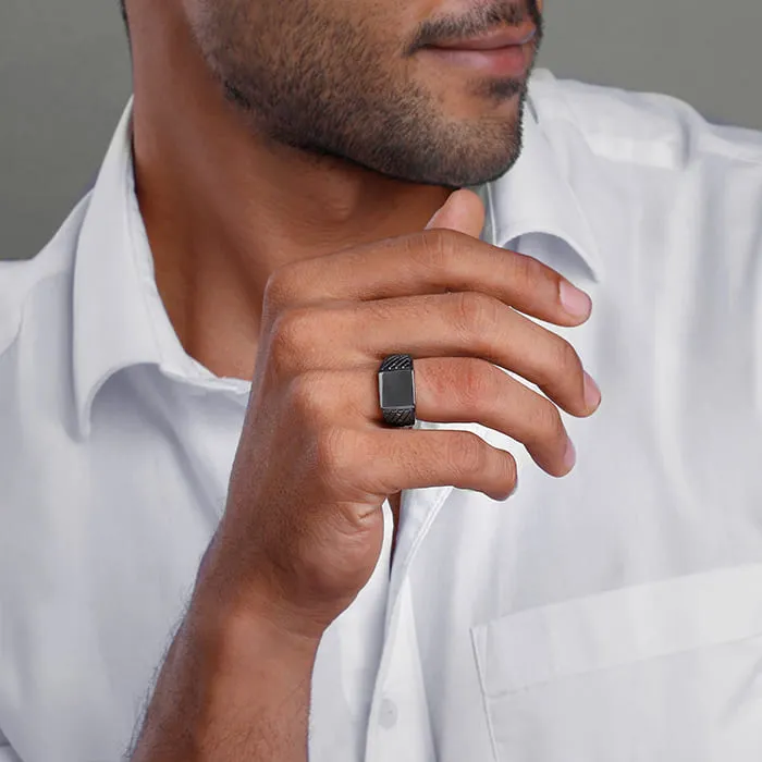 Black Rhodium Ultimate Ring For Him