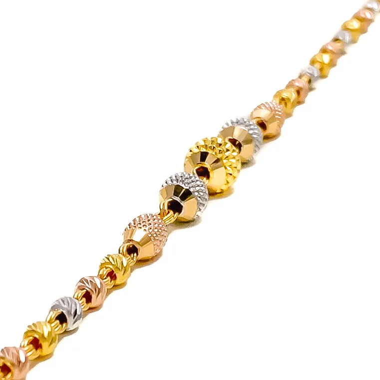 Blooming Tasteful 22k Gold Orb Bracelet