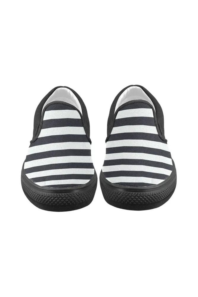 Bold Stripe Men's Unusual Slip-on Canvas Shoes