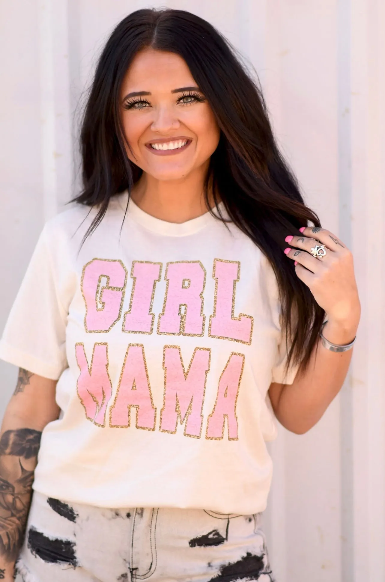 Boy Mama & Girl Mama Faux Patch Tees