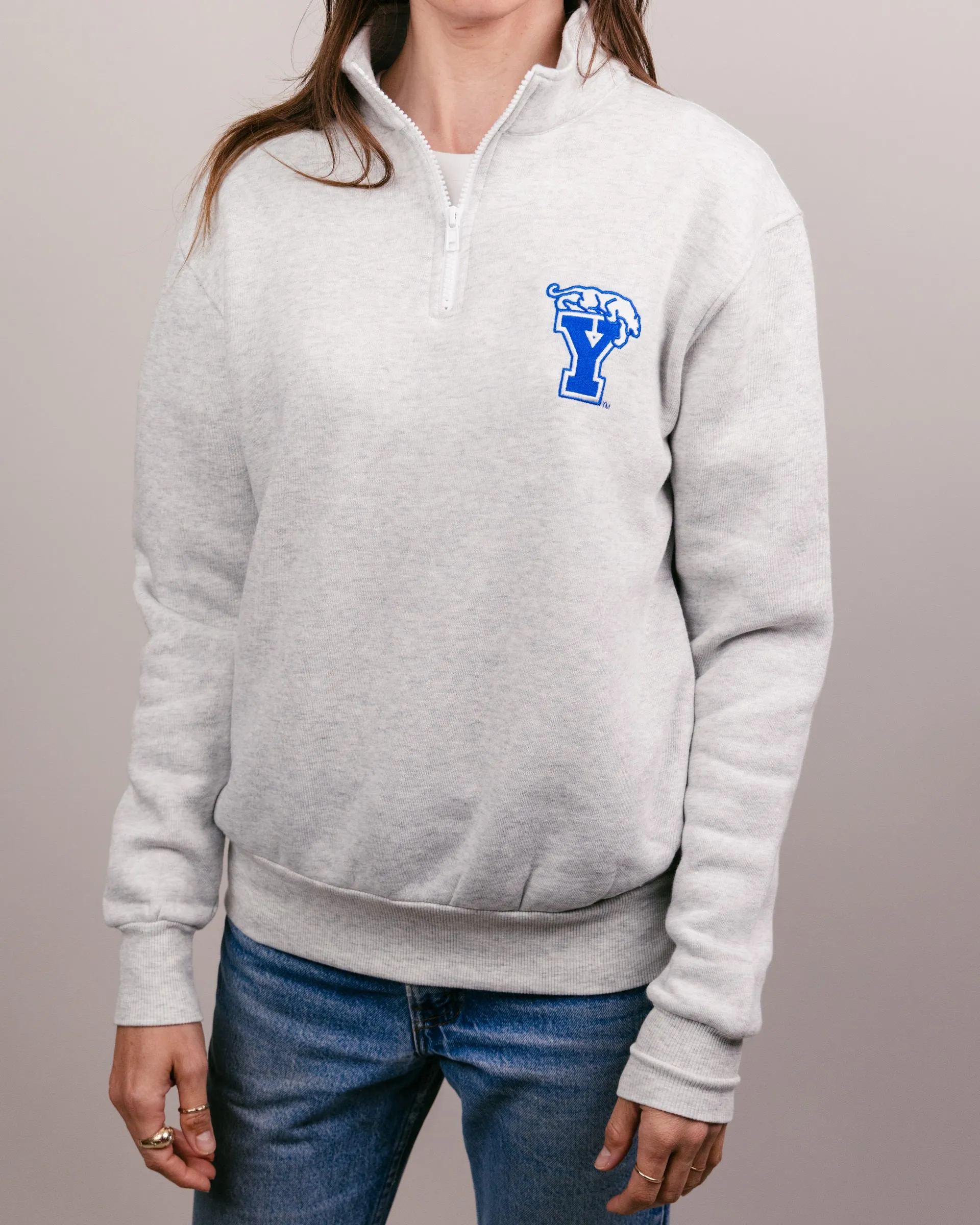 BYU Vault Cougar Ash Grey Quarter Zip