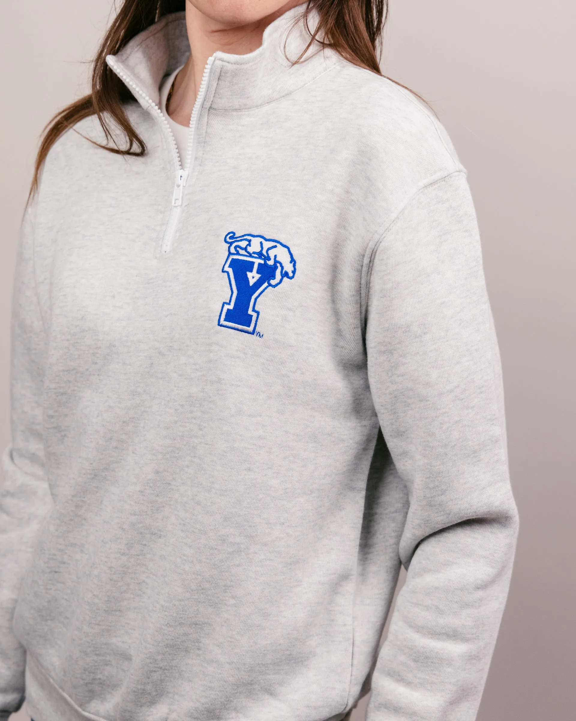 BYU Vault Cougar Ash Grey Quarter Zip