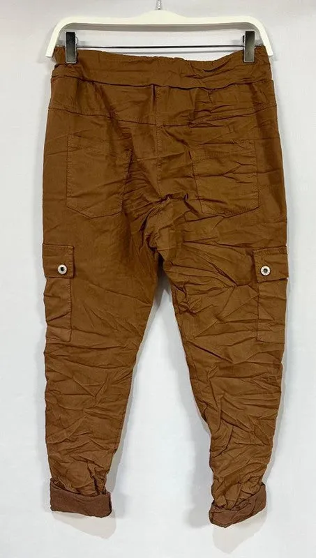 Cargo Crinkle Jogger - Tobacco