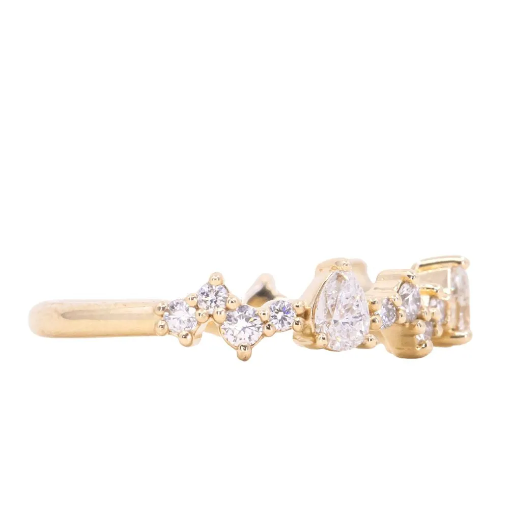 Celestial Pear Diamond Band