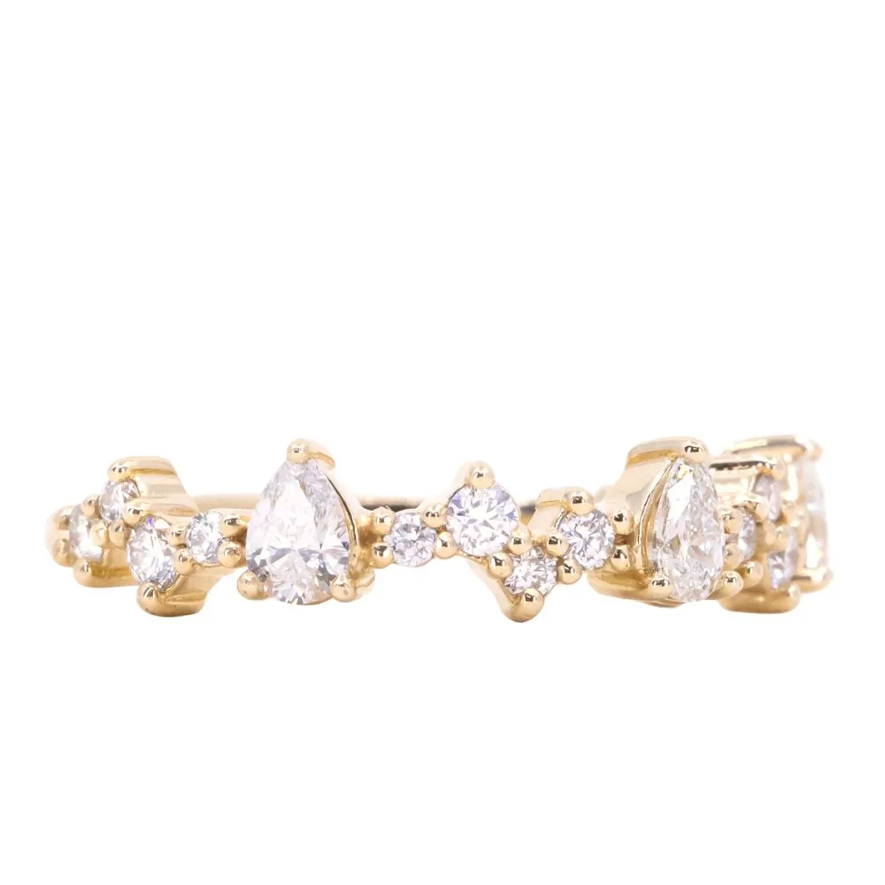 Celestial Pear Diamond Band