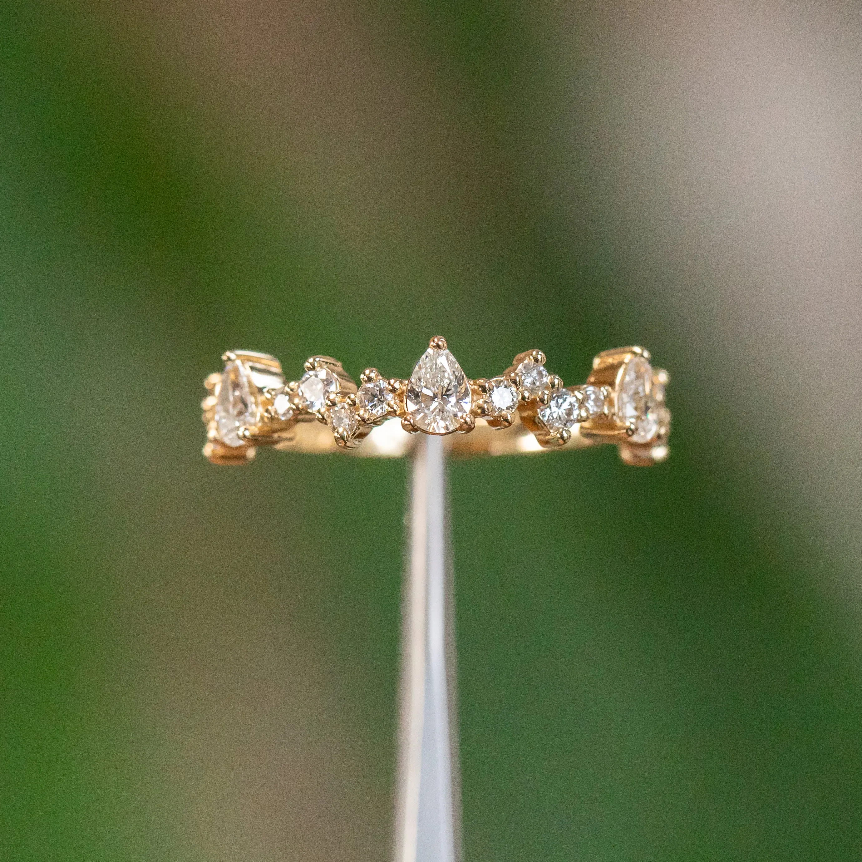 Celestial Pear Diamond Band