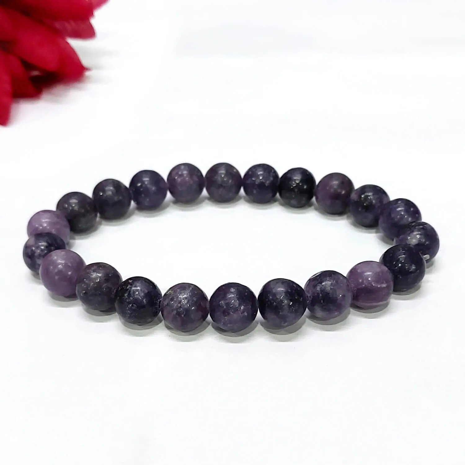 Certified Lepidolite 8mm Natural Stone Bracelet