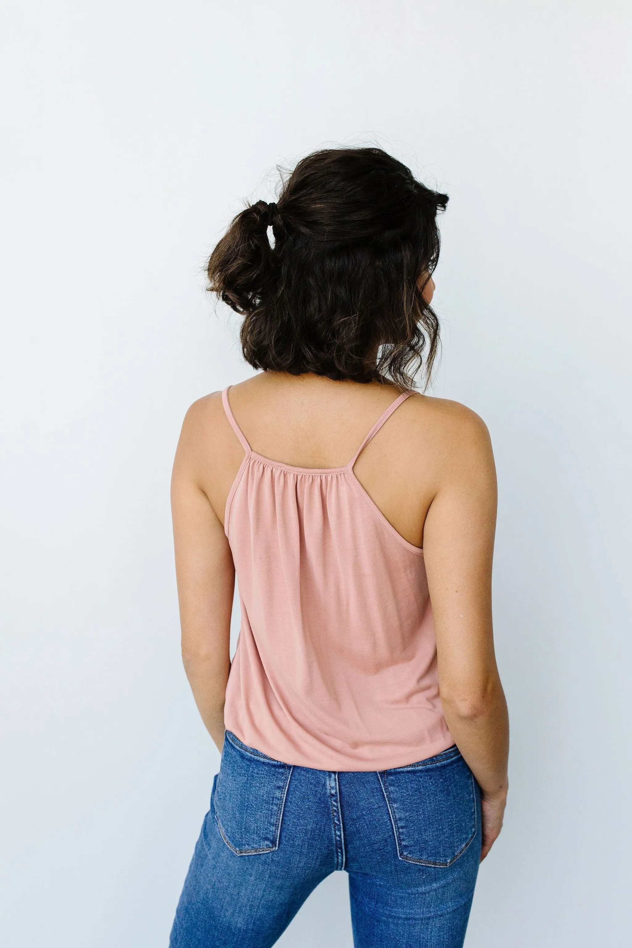 Charlize Surplice Tank In Blush - On Hand