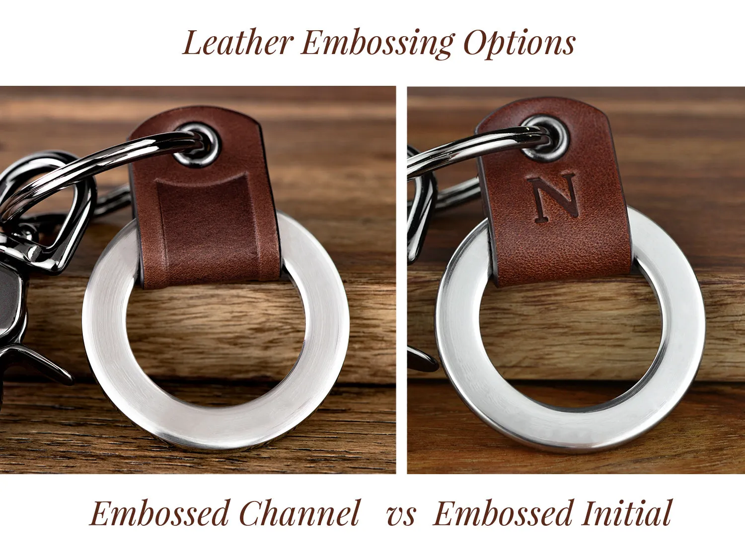 Circle of Love - Custom Leather Keychain Ring