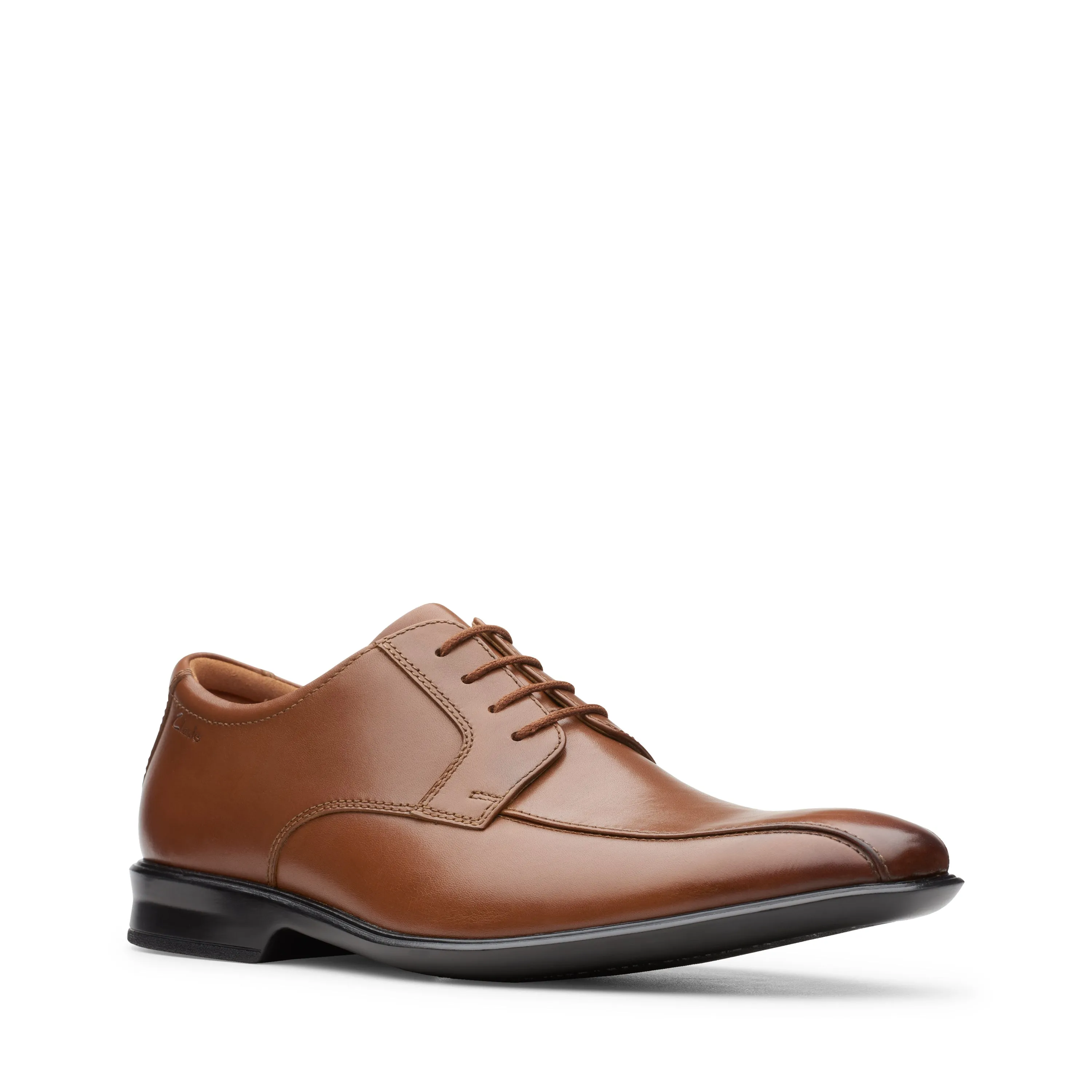 Clarks Bensley Run Dark Tan Leather