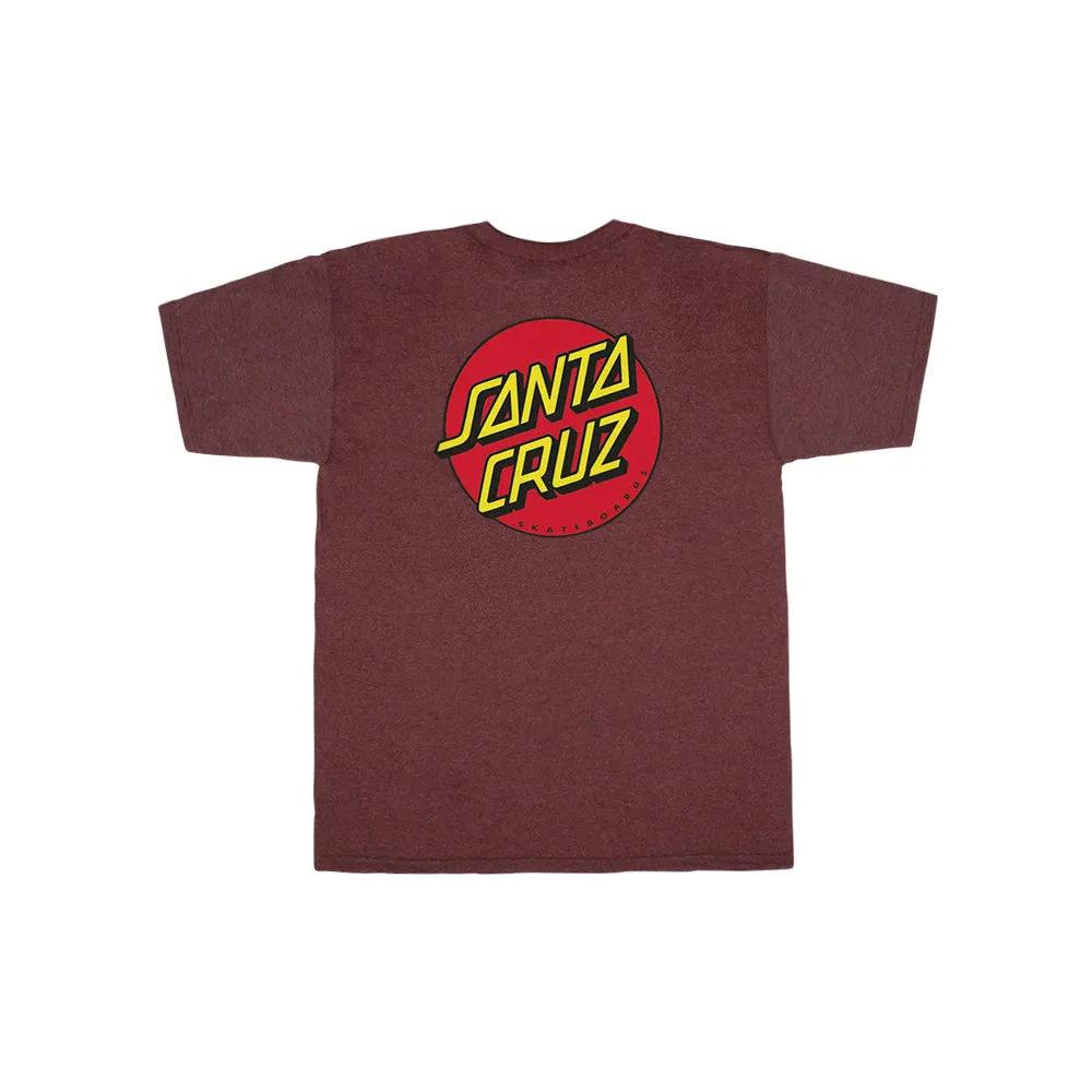 Classic Dot Chest S/S Lightweight T-Shirt (Heather Maroon)