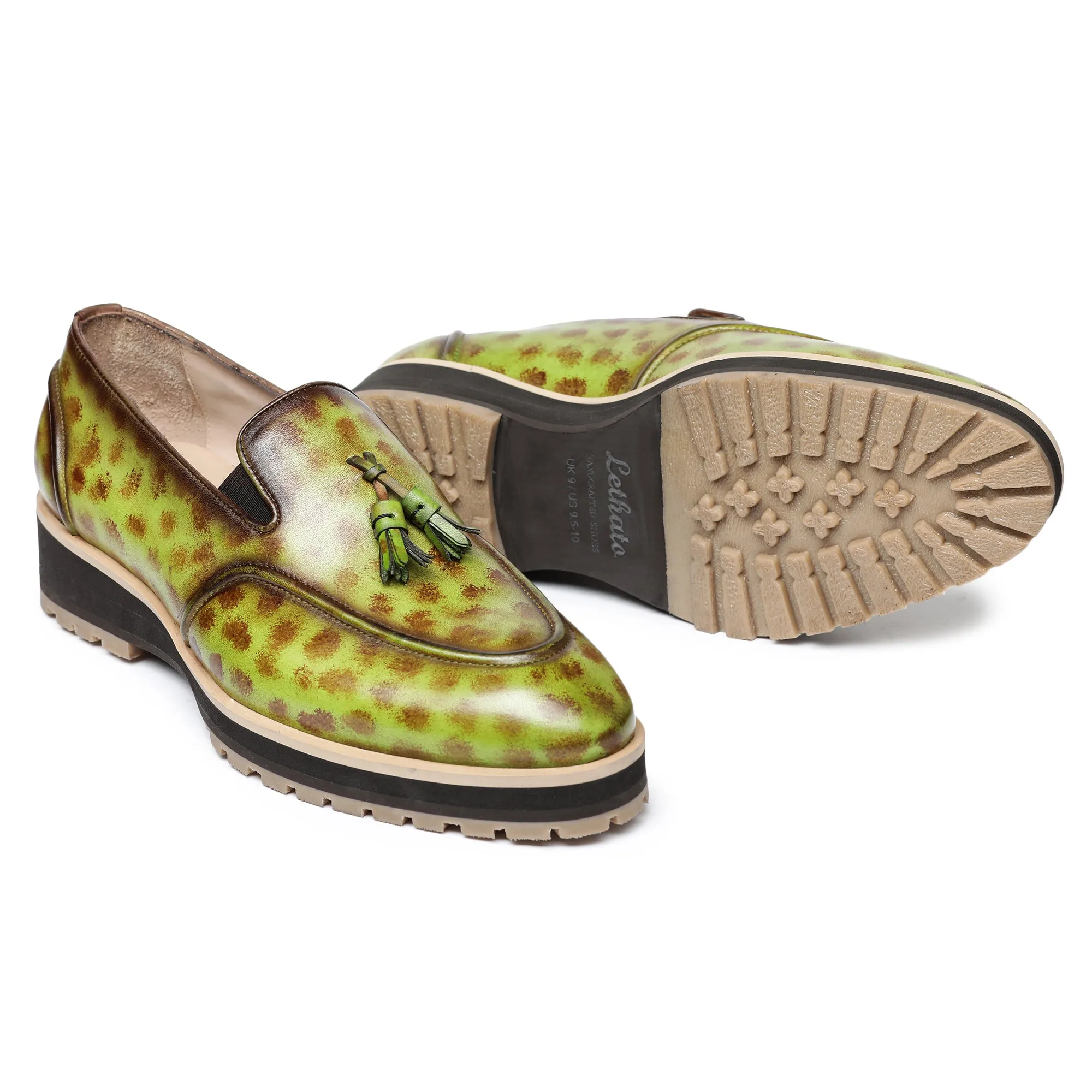 Classic Tassel Loafers - Green