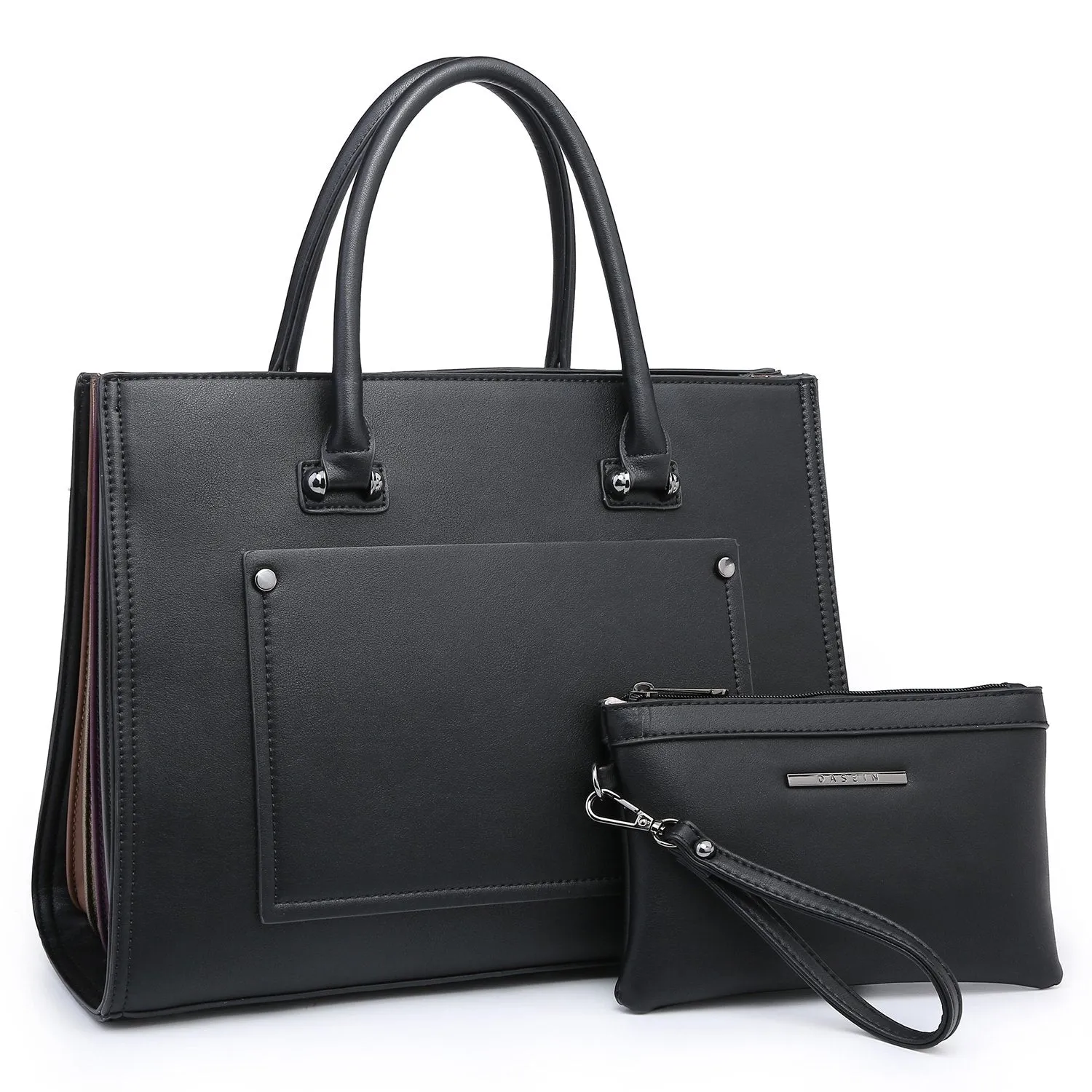 Classic Top Handle Handbag with Matching Wallet