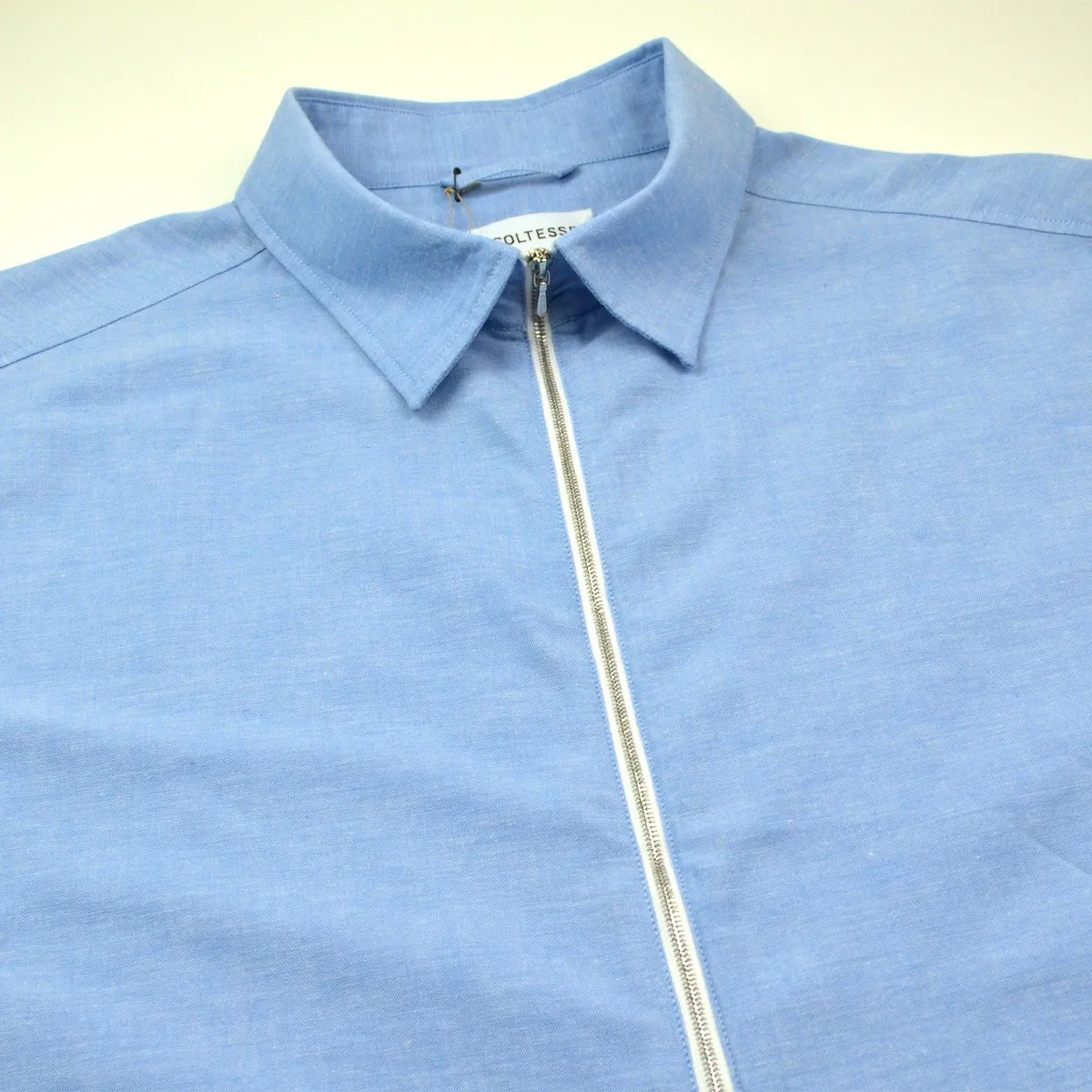 Coltesse - Yamato Oversize Shirt with Zip - Blue