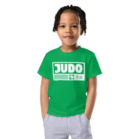 Comfortable Mobility: Boy's Short Sleeve Judo Rash Guard - Jade