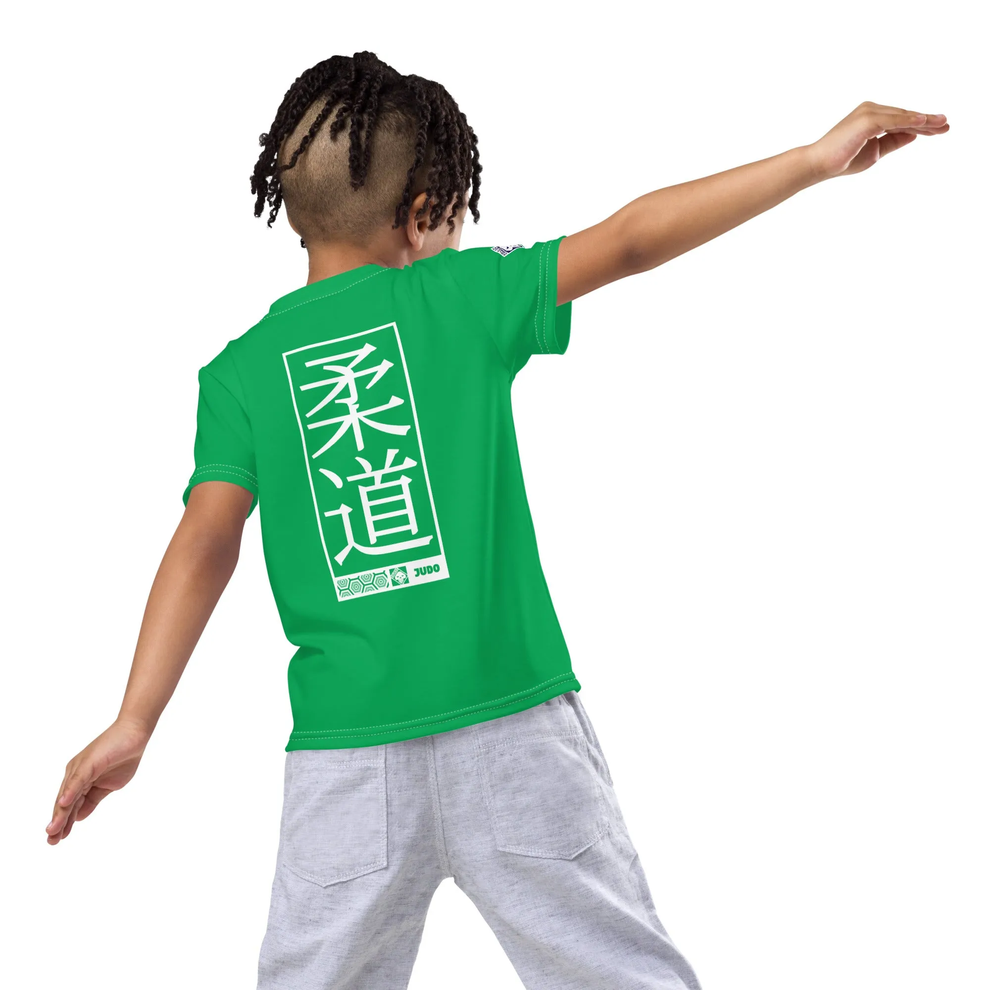 Comfortable Mobility: Boy's Short Sleeve Judo Rash Guard - Jade