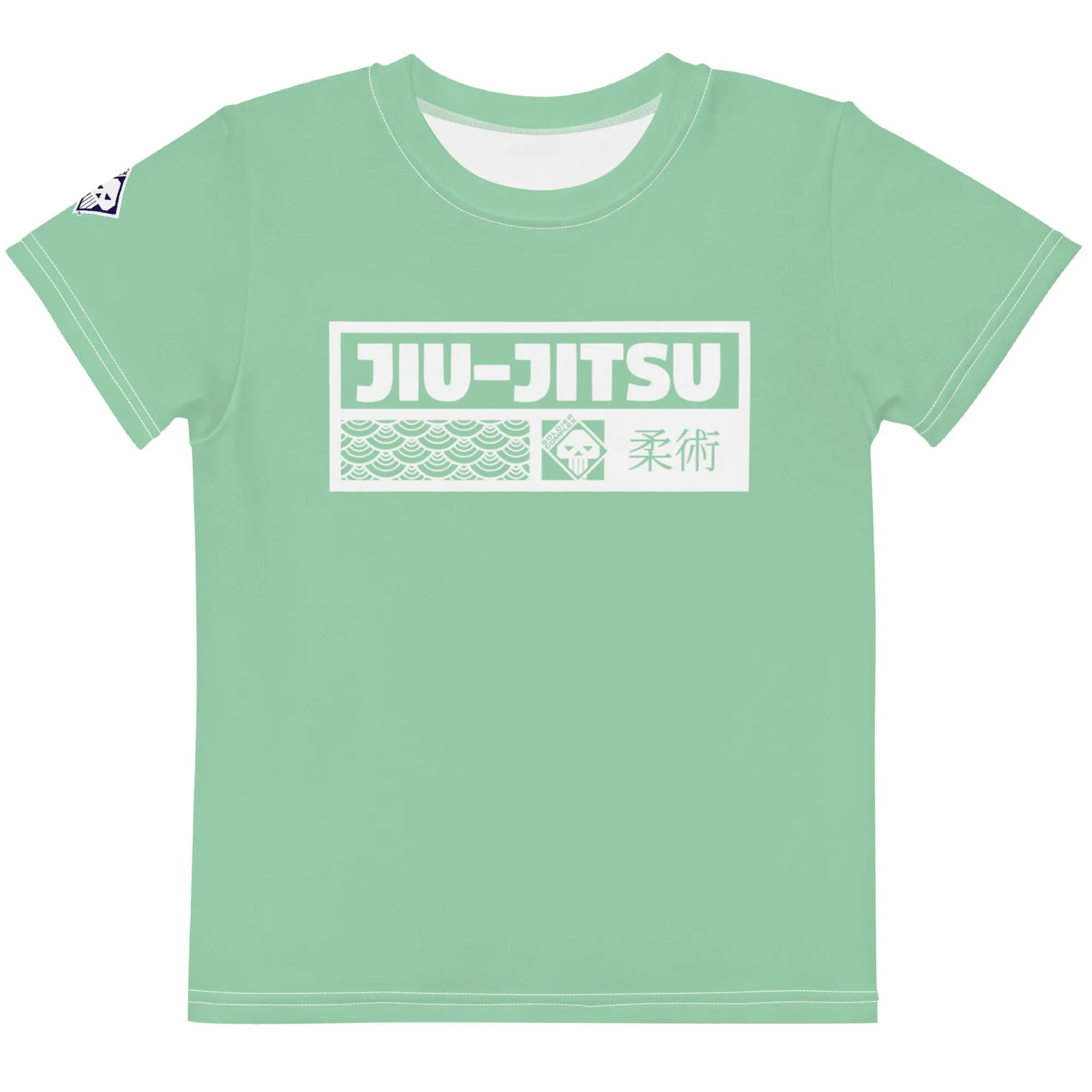 Comfortable Performance: Girl's Short Sleeve Jiu-Jitsu Rash Guard - Vista Blue